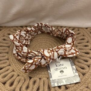 Girls Kate Quinn Geometric Brown and White Hairband Size Large